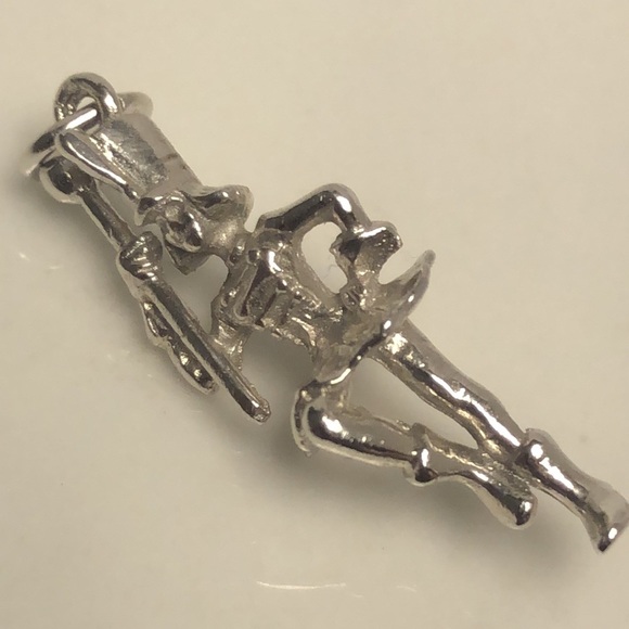 Nutcracker sterling silver vintage pendant bracelet charm - Picture 2 of 6